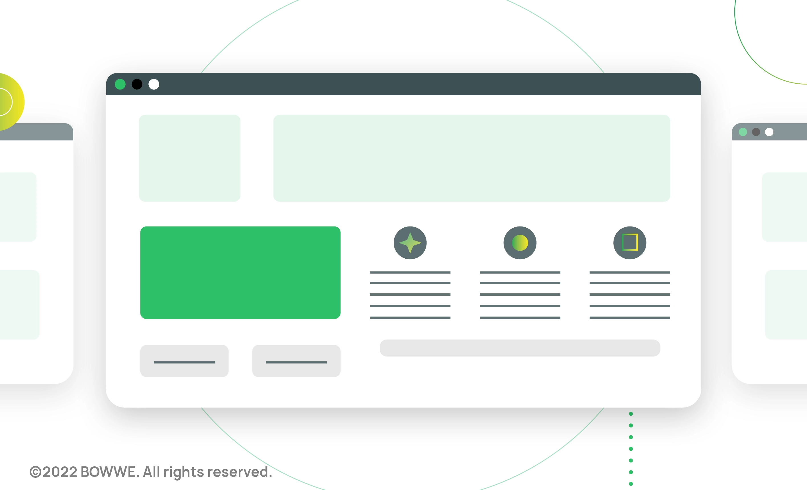 Grafika z układem landing page
